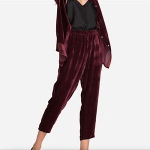 Johnny Was Corduroy Velvet Holiday Pant in Sherry (XXL)
